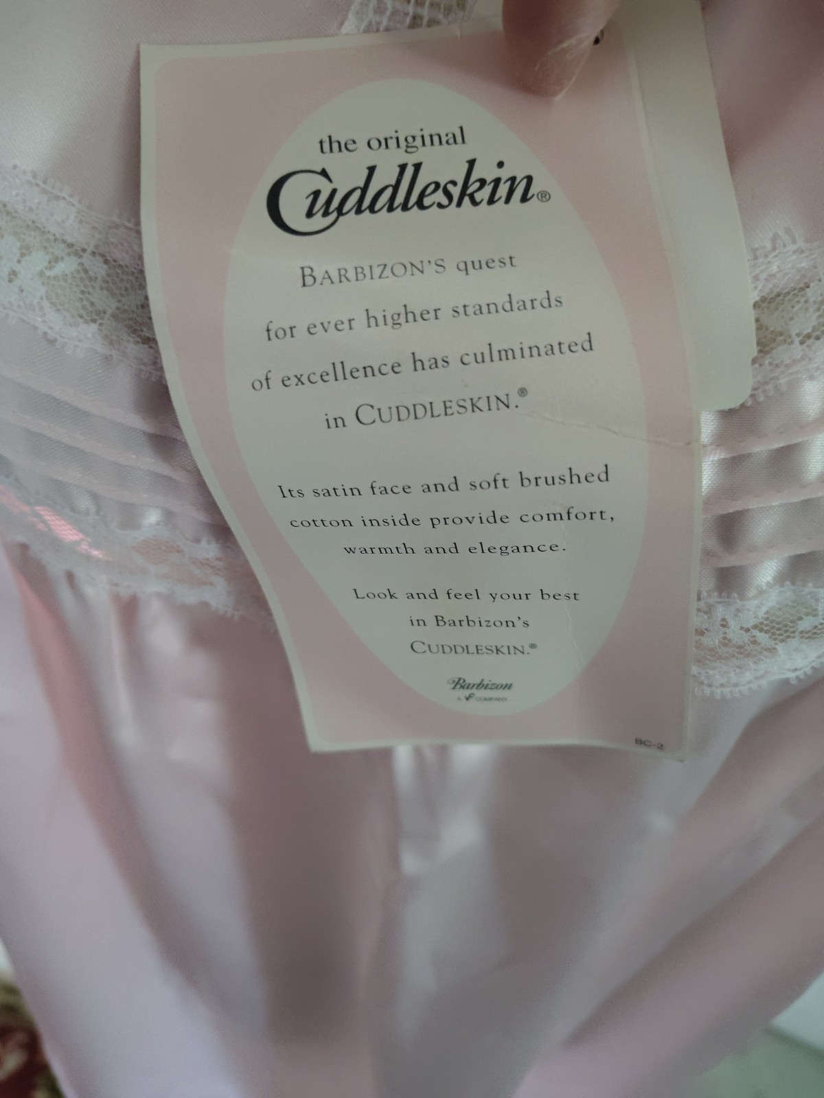 VTG Barbizon Lacy Cuddleskin Women&rsquo;s Soft Pink Long Sleeve Granny Nightgown XL