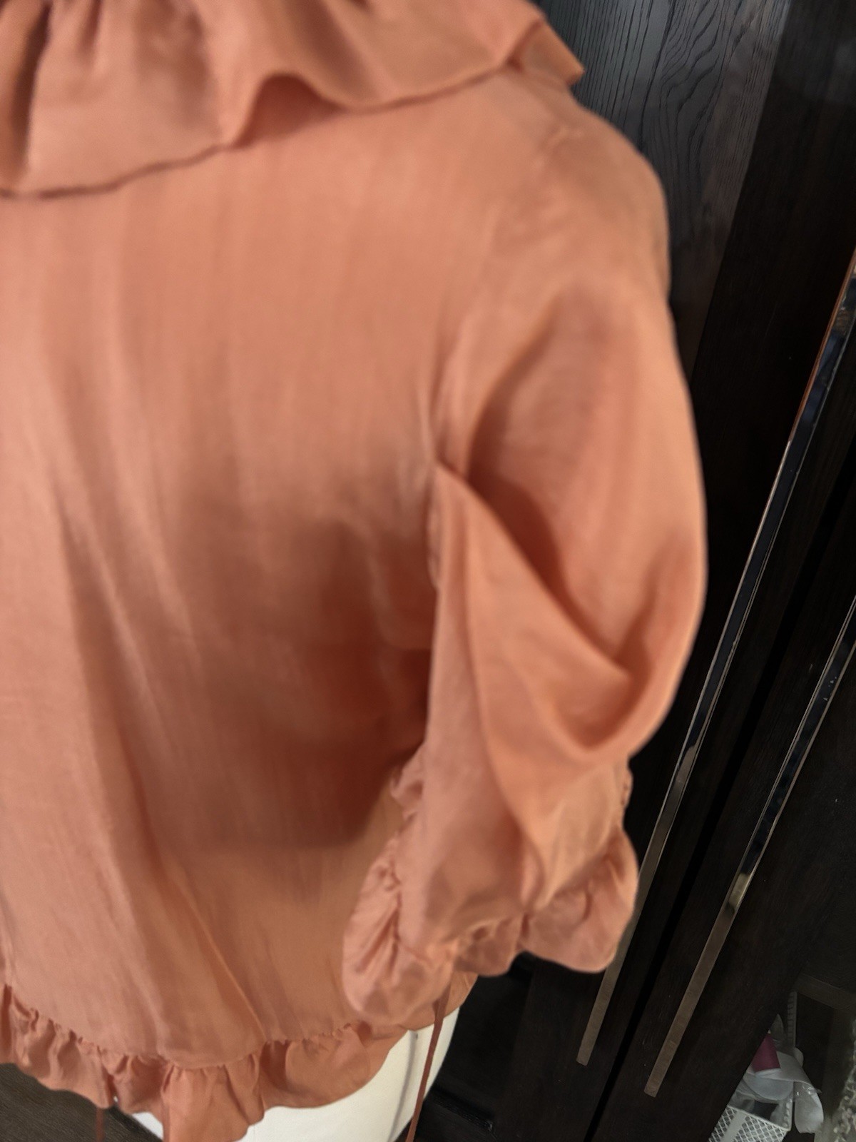 Marni 100% Silk Brown Ruffle Blouse IT 40 (US 4–6) | Butter-Soft Designer Top