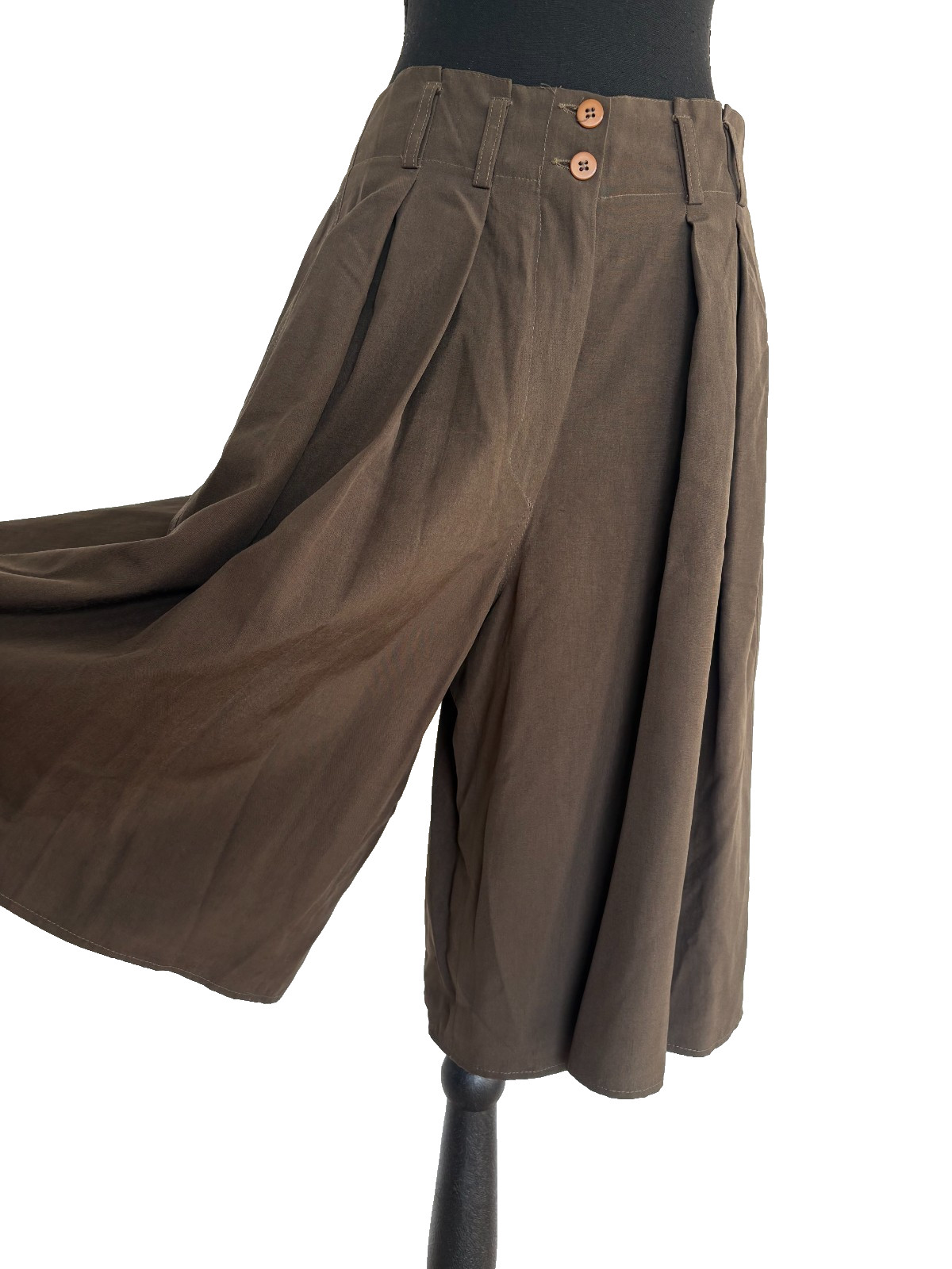 VTG Giorgio Armani Pleated Pleated Long Shorts, Pure Silk, Altered