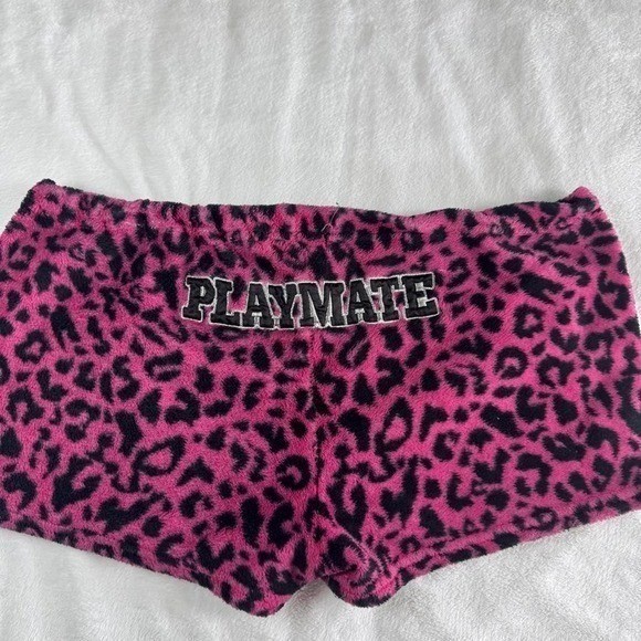 Playboy playmate pink cheetah print mini shorts y2k vintage mcbling