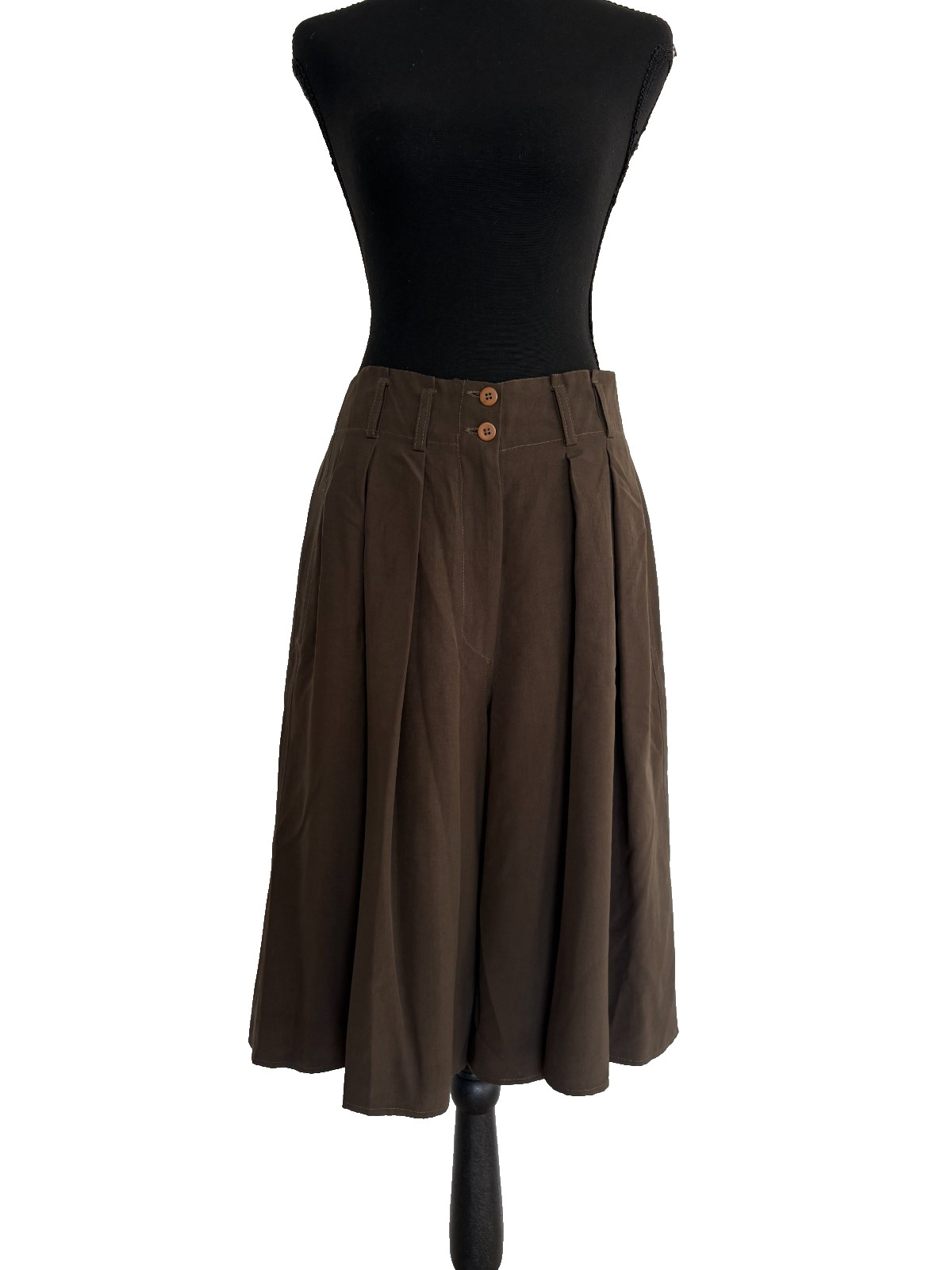VTG Giorgio Armani Pleated Pleated Long Shorts, Pure Silk, Altered