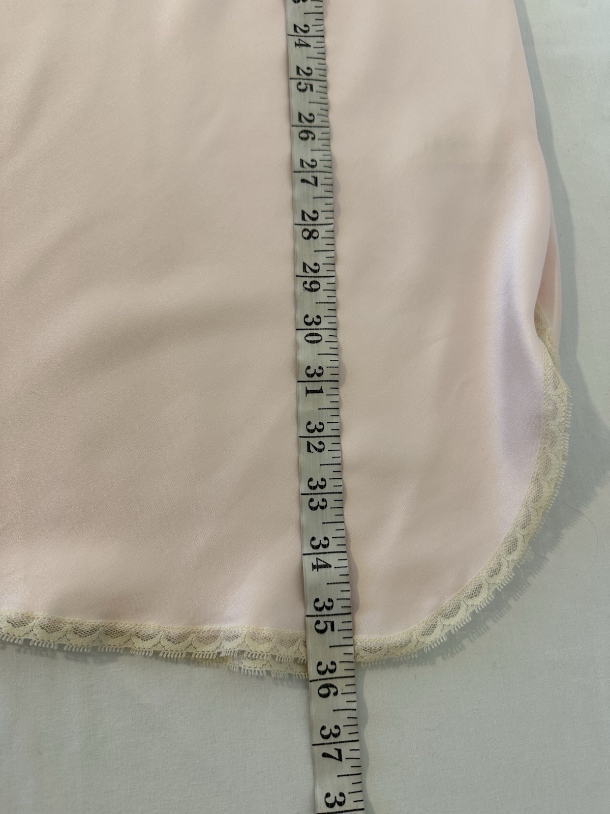 VTG 70s Miss Elaine Pink Satin Slip Dress Nighty #2216 Gold Union Tag USA