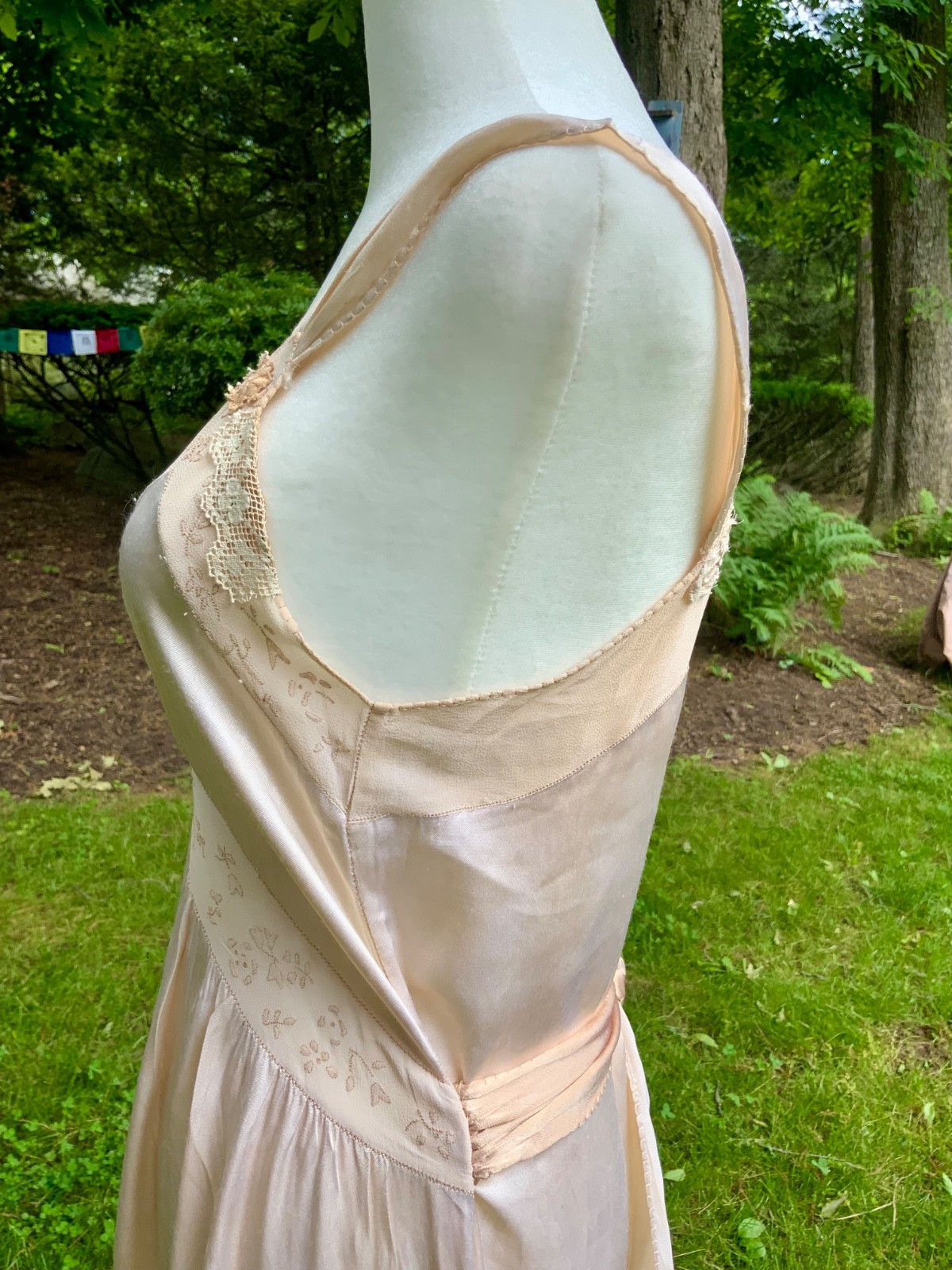1930s Silk Chiffon Hostess Gown | Blush Pink Boudoir Dress | Restored 30D
