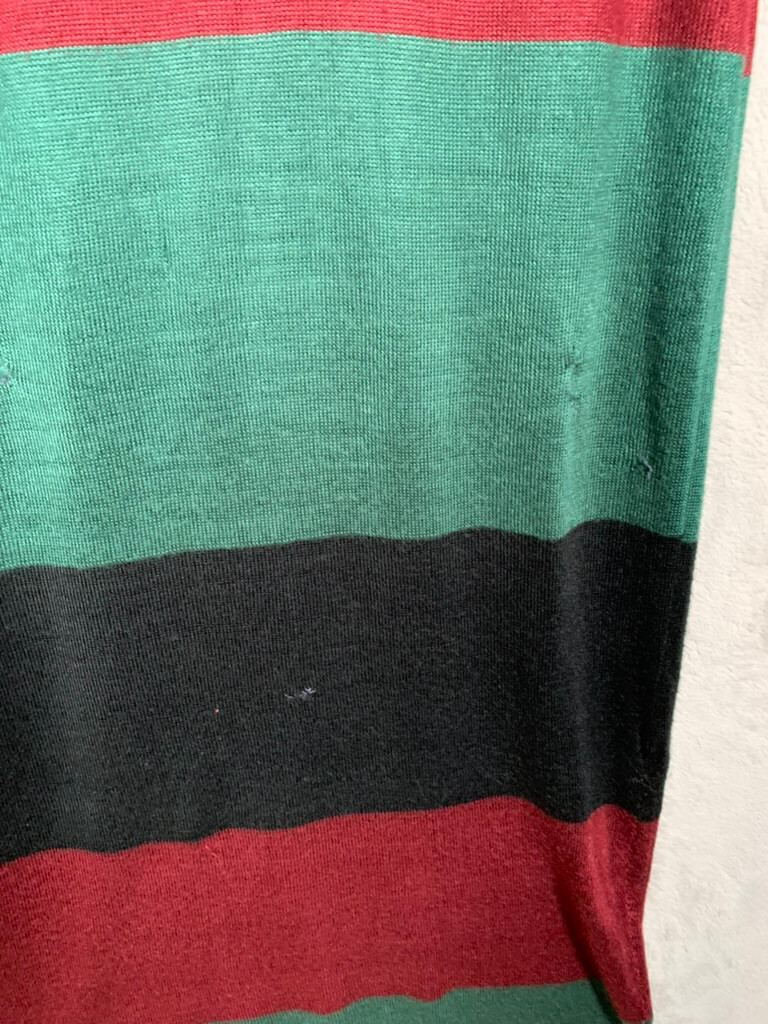 David Silverman Knit Dress ColorBlock Maxi Wool Blend S/M