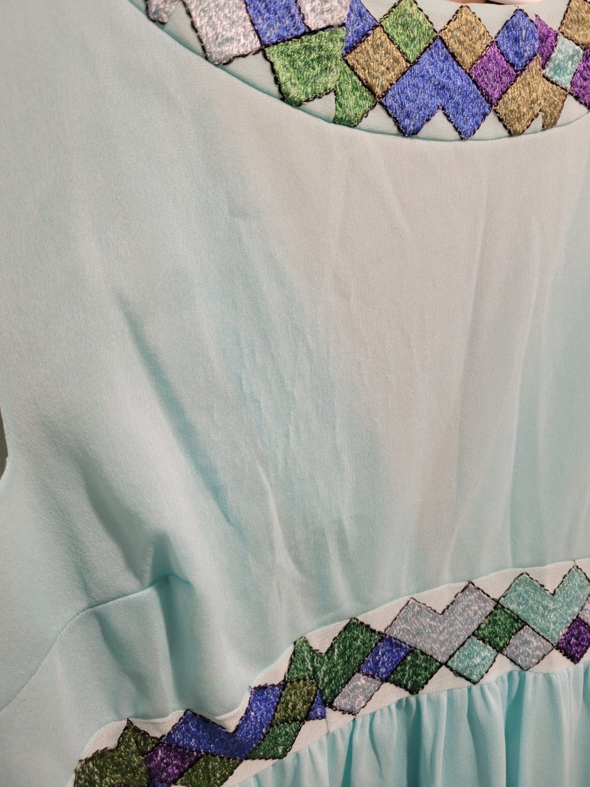 VTG 60s Emilio Pucci for Formfit Rogers Light Blue Nightgown Womens Medium