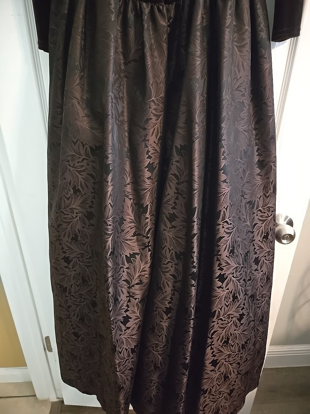 Vintage Jessica McClintock Brown/Copper Velvet/Taffeta Ballgown USA Made Size 10