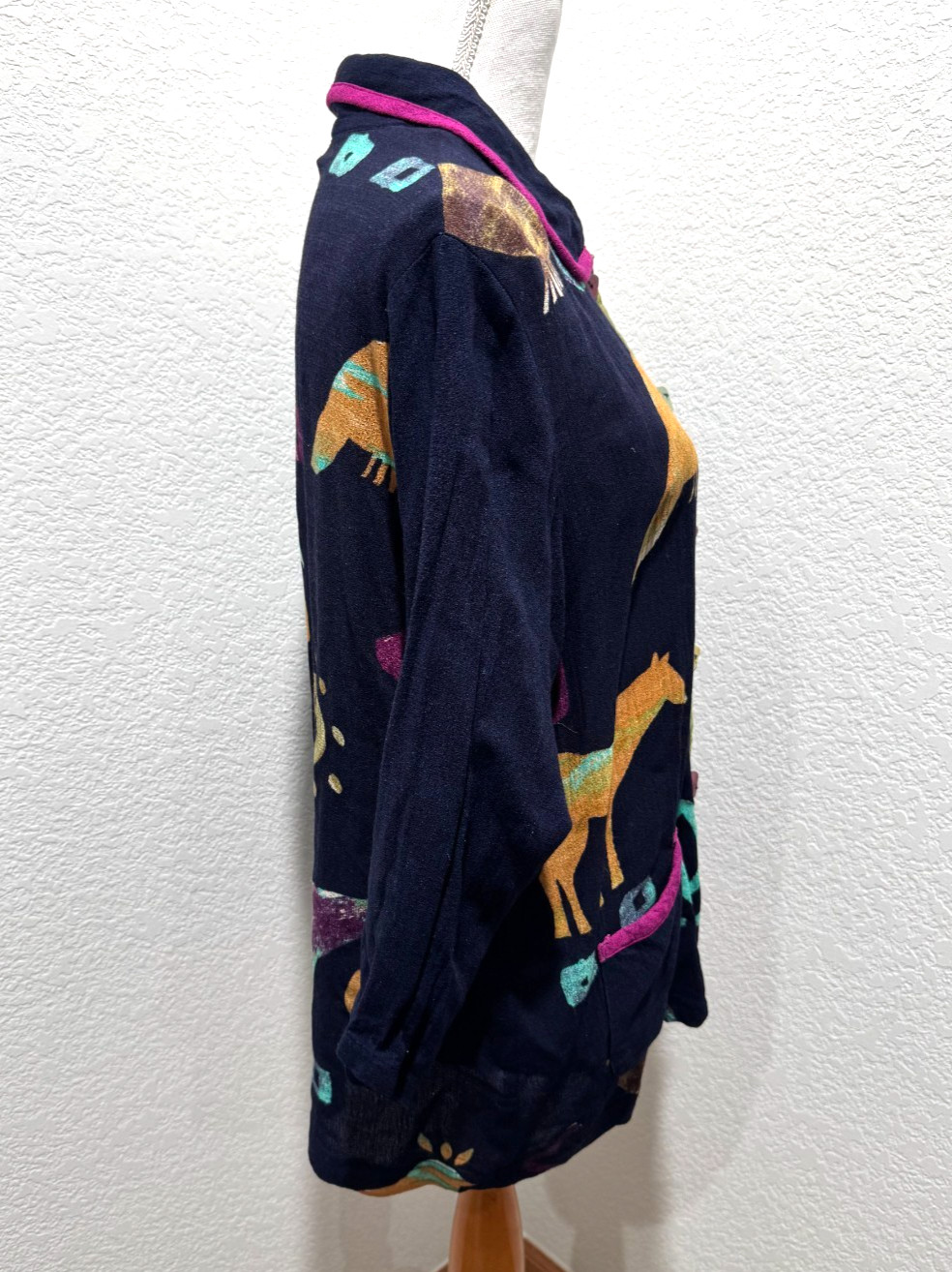 Vtg Nino Wong California Womens Sz M? Shirt Jacket Boho Art to Wear Horse Birds