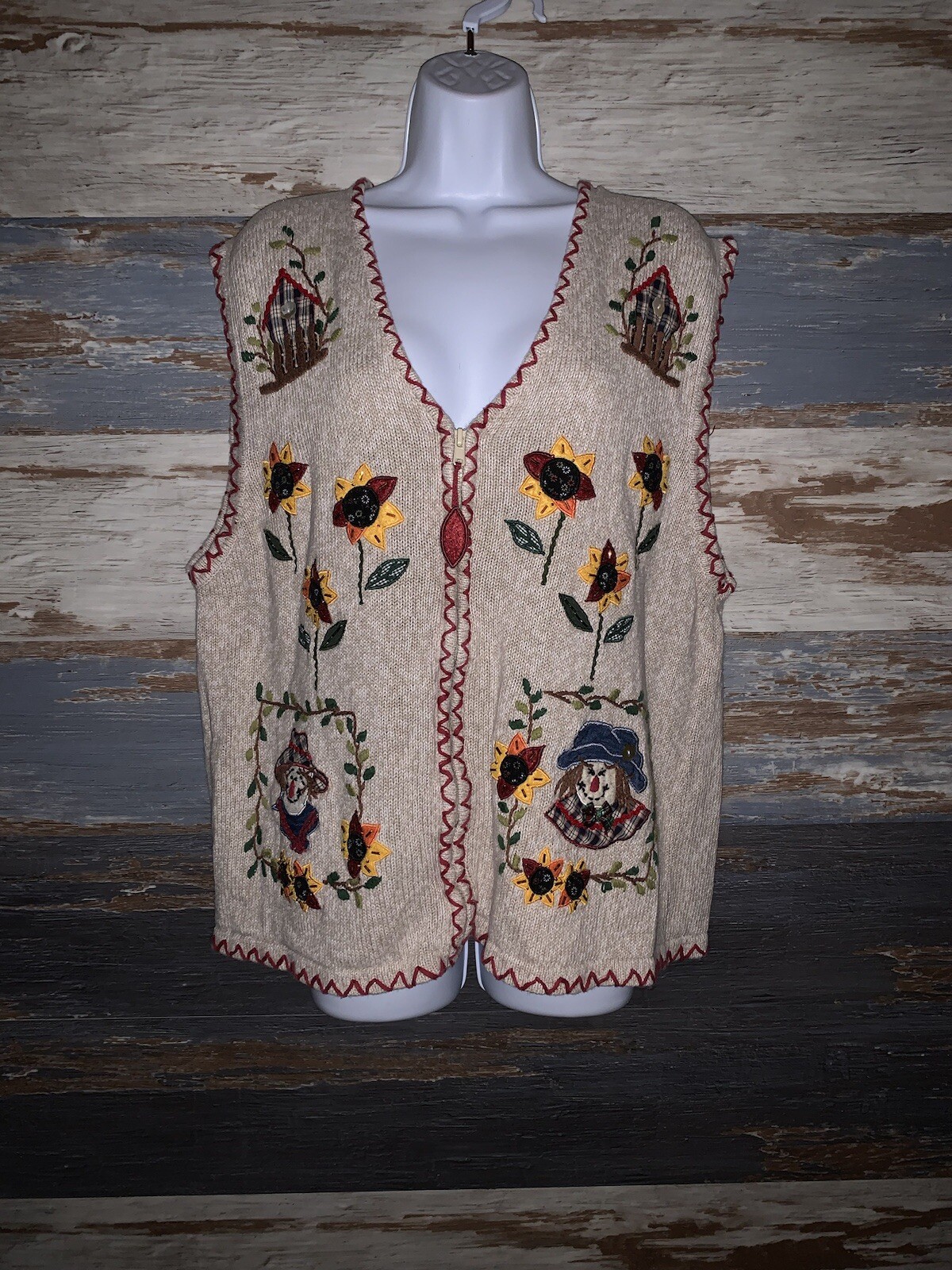 White Stag Vintage 90s Women’s Sweater Vest Size 22/24 2X 3X Grannycore Grandma