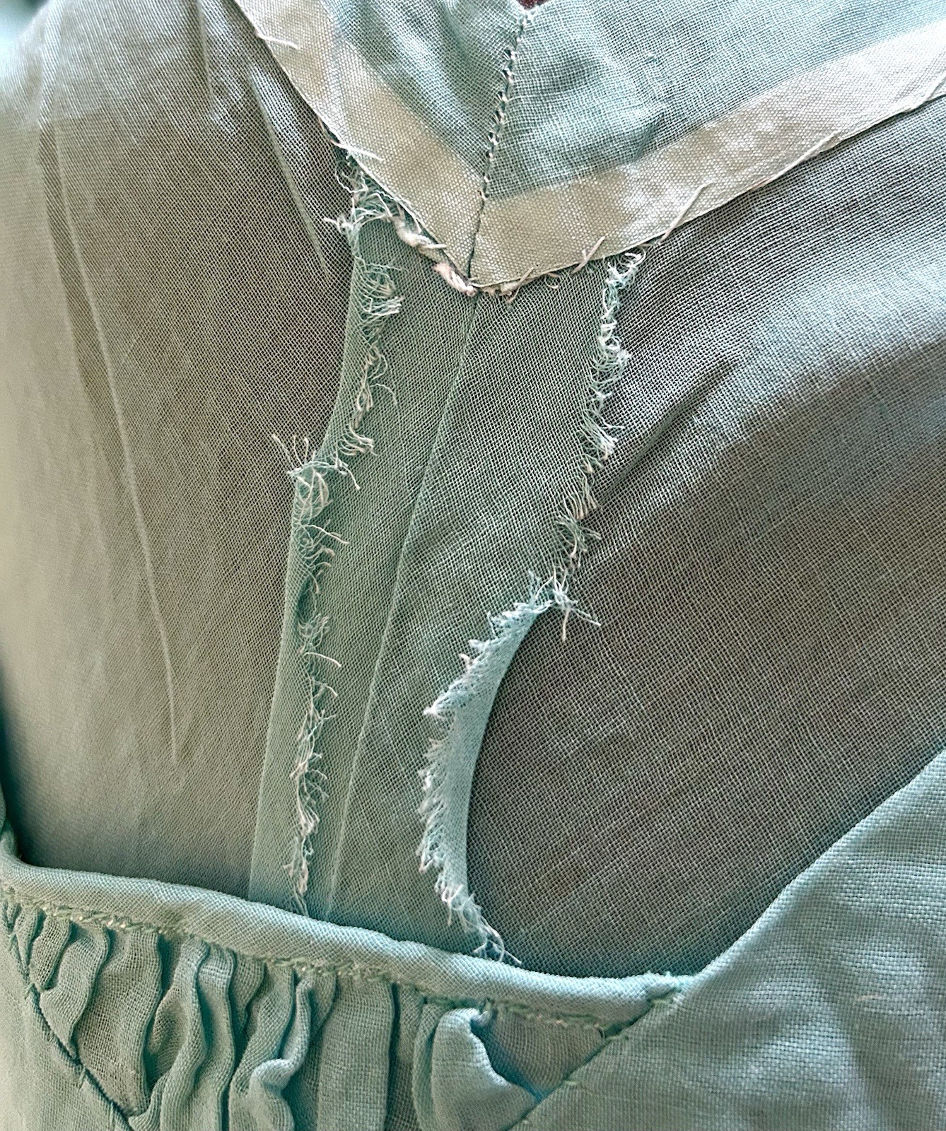 1950-1960 Handmade Blue Chiffon Princess Dress