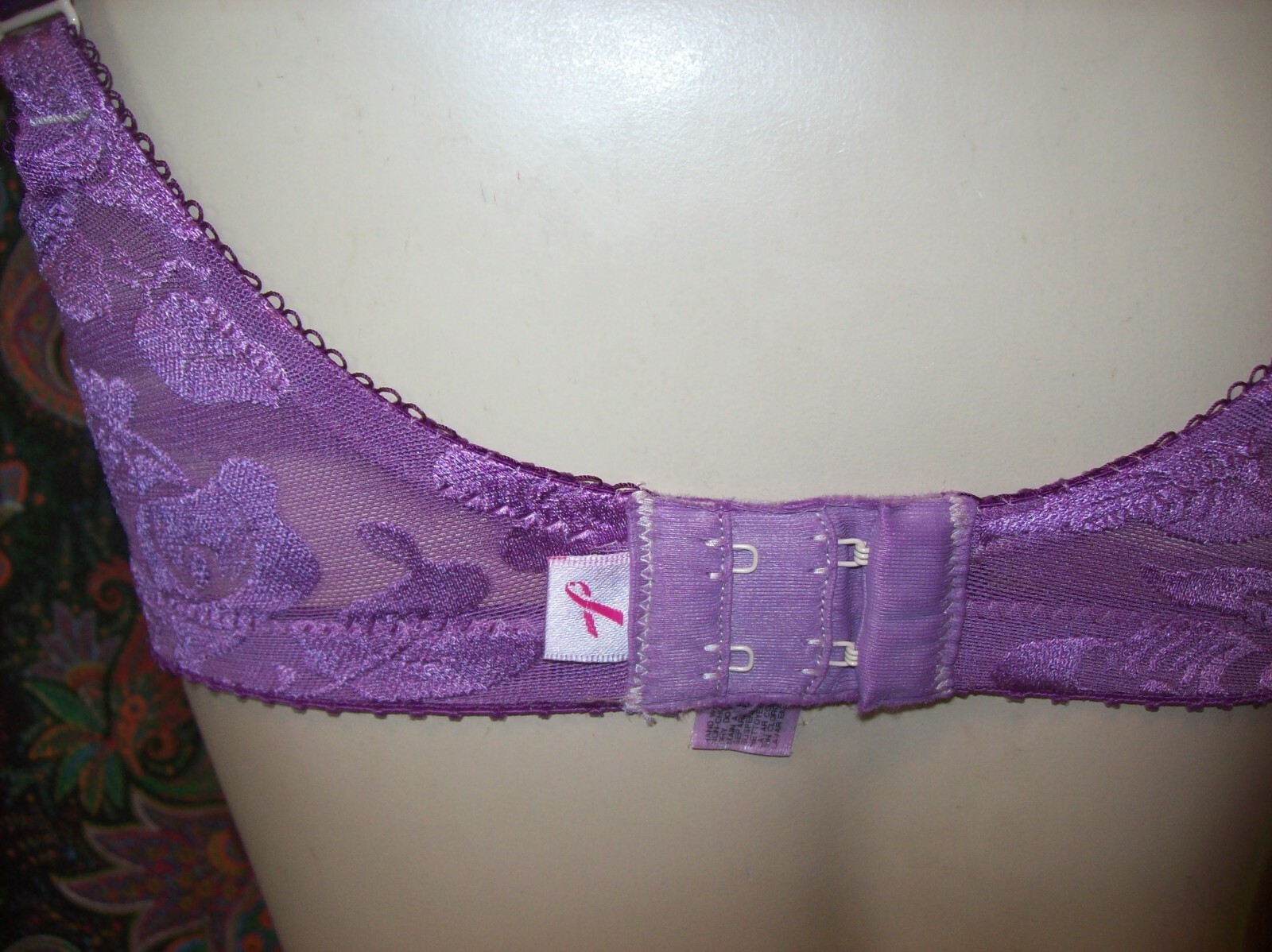 Vtg Wacoal Awareness Magenta Full Figure Seamless Underwire Bra 34DD 85567