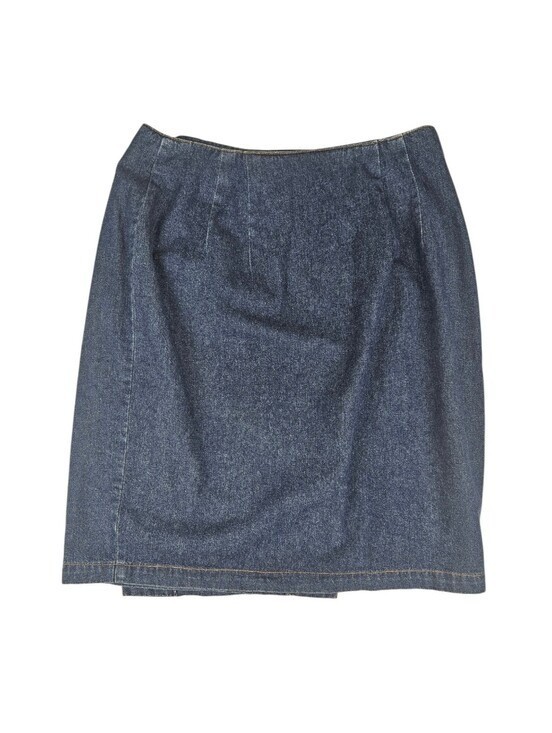 Y2K 90s Vintage 100% Cotton Denim Western Cowboy Boots Cactus Embroidered Skirt