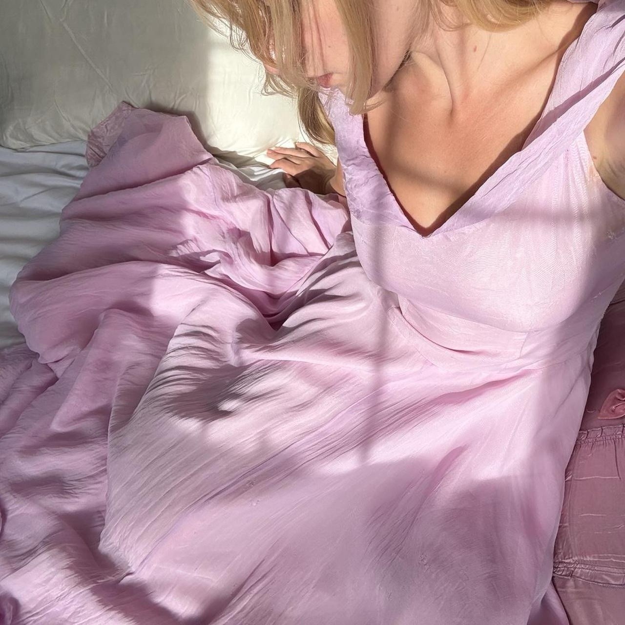 Antique Lavender Silk Fairy Gown