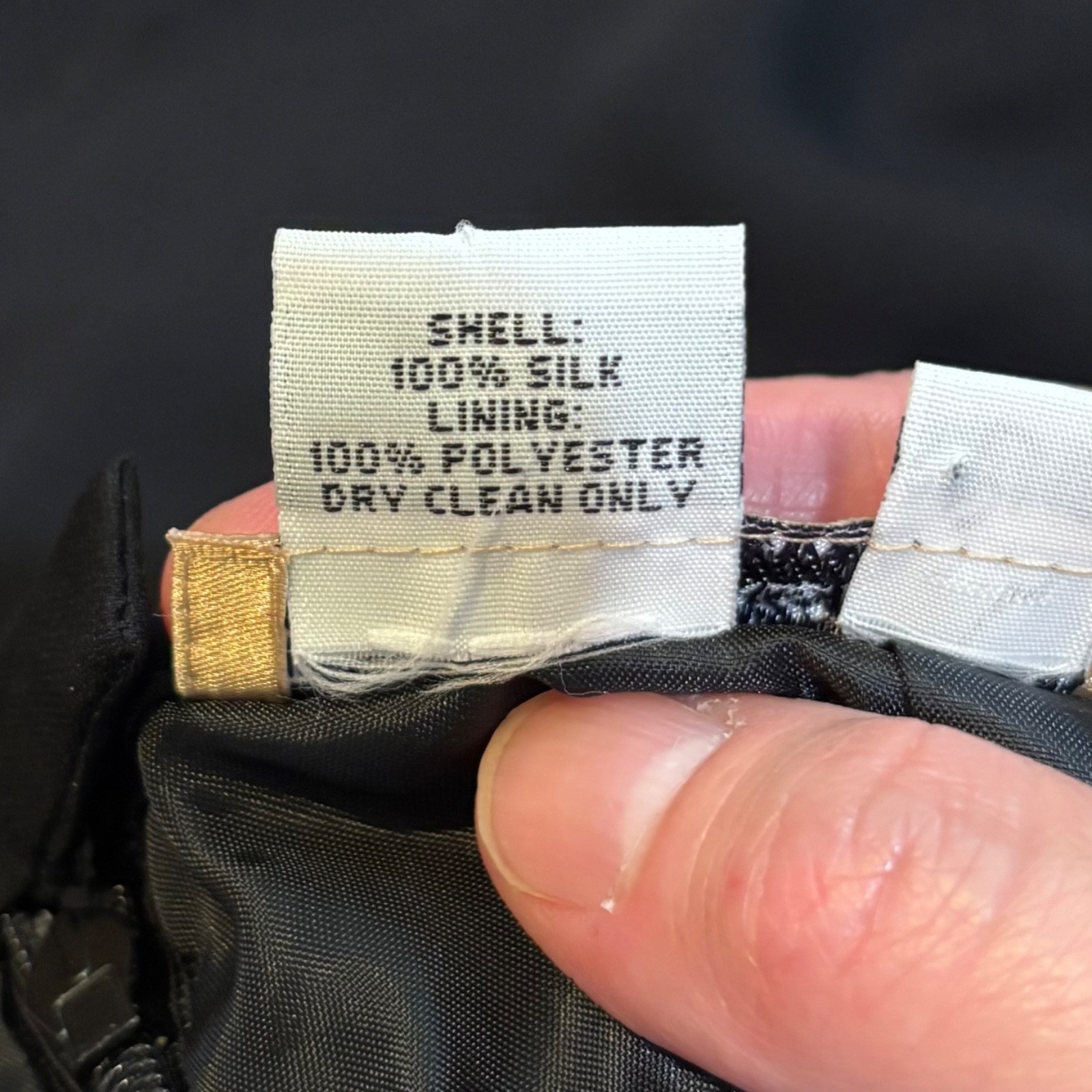 VTG y2k Patrick Christopher Black 100% silk knee length ruffle skirt size 4P