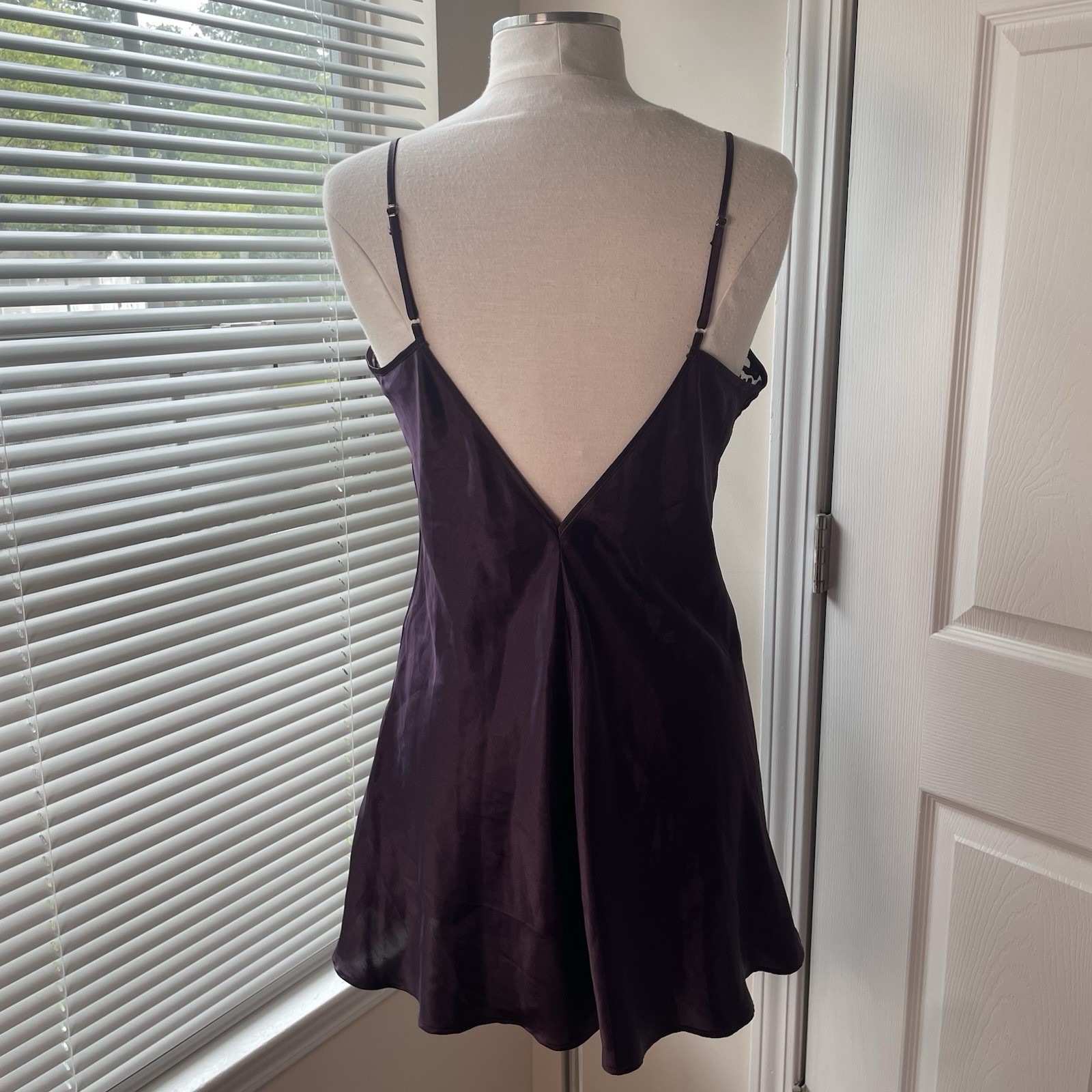 Vintage Purple Leopard Print Side Slit Intimate Slip Dress Oily Y2K Goth Size M