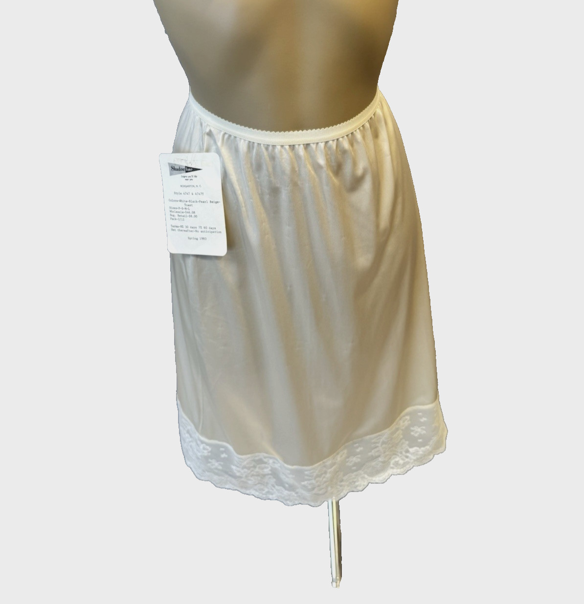 VTG Shadowline Camisole Cami Sz 34 & Half Slip Set Lingerie NEW, Lace, 80&rsquo;s