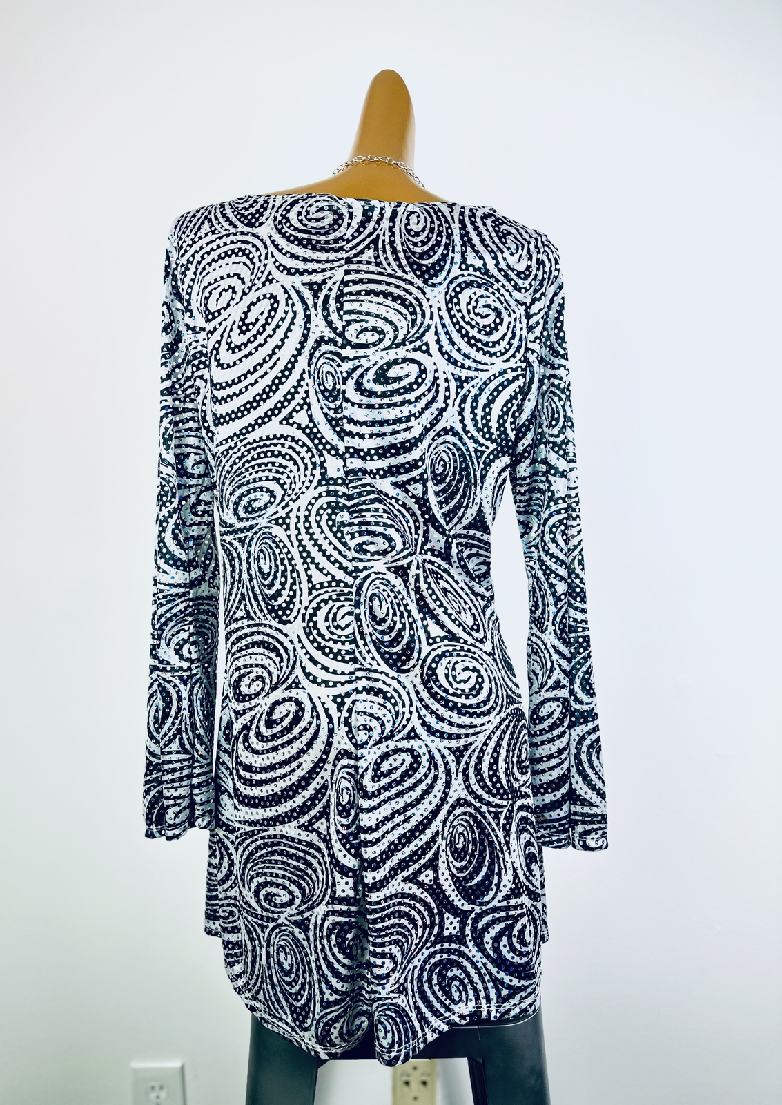 Vintage retro psychedelic mod mini sequin dress