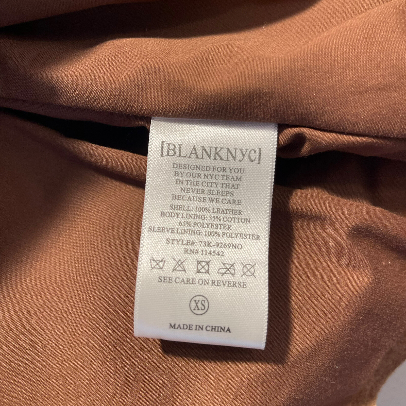 BLANK NYC Coffee Bean Brown Suede Leather Moto Jacket Women’s Size XS