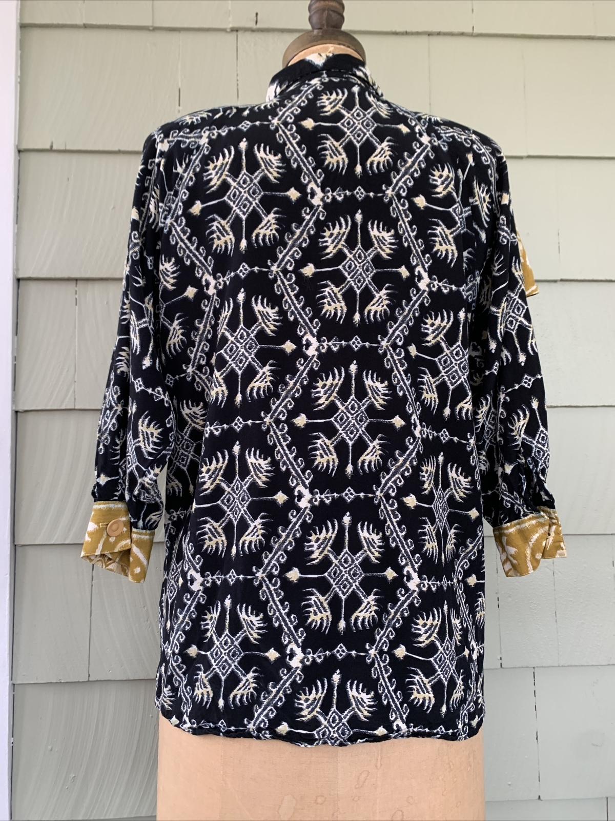 Vintage 90s Componix Marsha Brander Ruffle Blouse Top M Art To Wear B 42