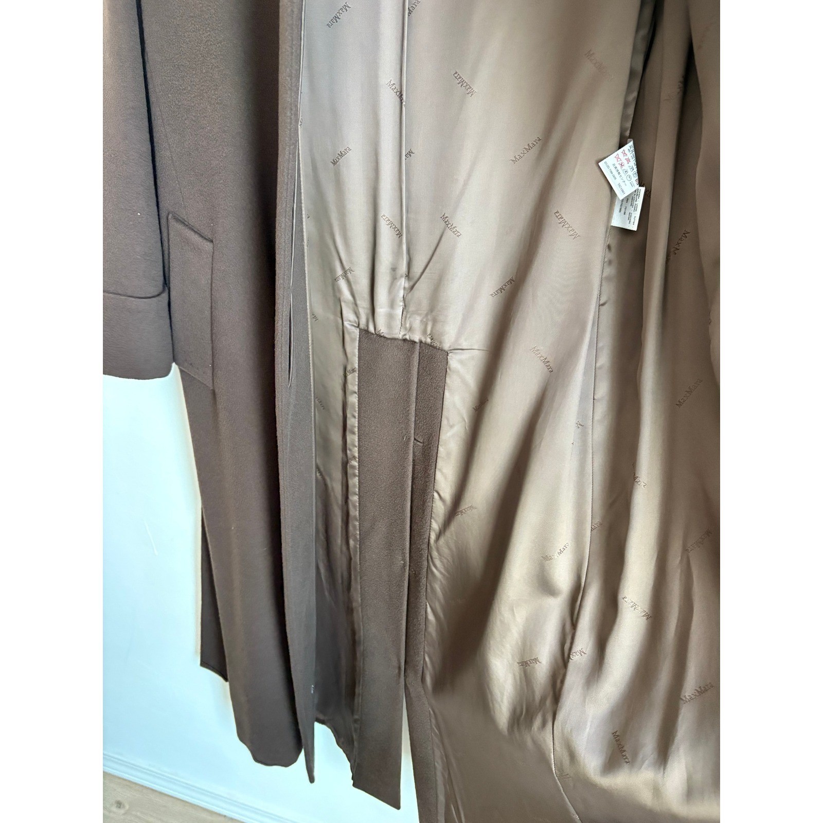 Vintage Max Mara Alpaca Wool Belted City Overcoat Old Money Quiet Luxury Preppy