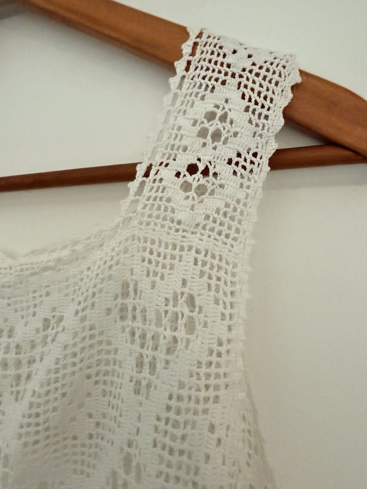 Vintage Antique Edwardian Cotton Crochet Boxy Tank Top Western Prairie 1900s