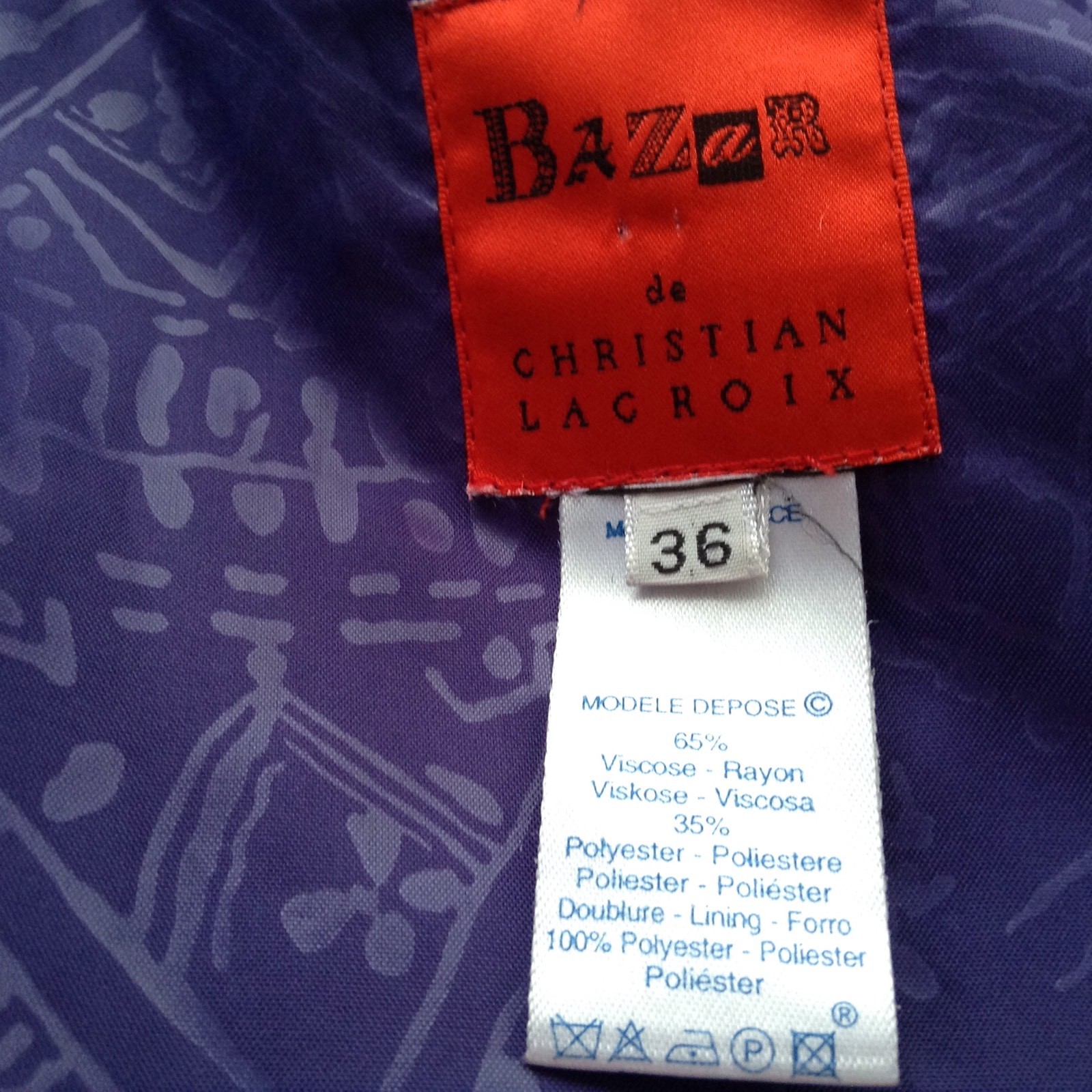 VTG Christian Lacroix Multicolor Button Jacket Sz M? Sz 36 Art Designer Y2K