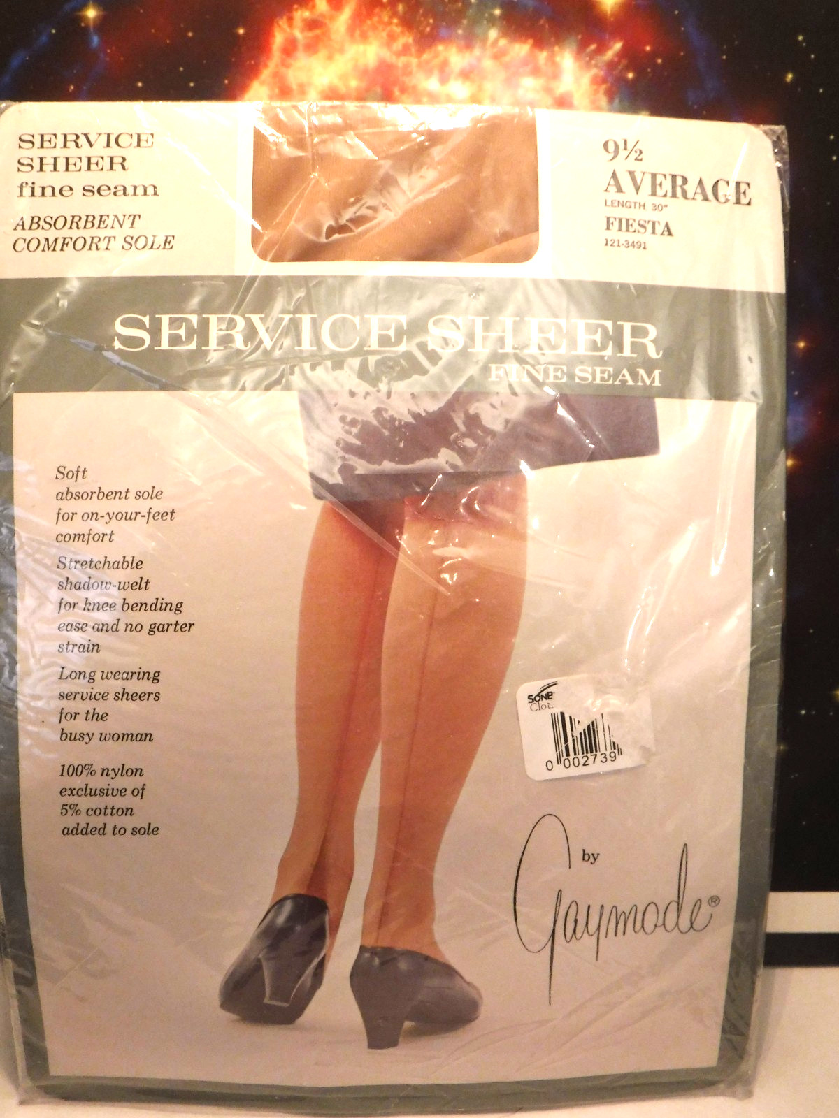 Penneys Gaymode Vtg 9.5 in Long Service Sheer Fine Seam Stockings Length 30&Prime; MCM