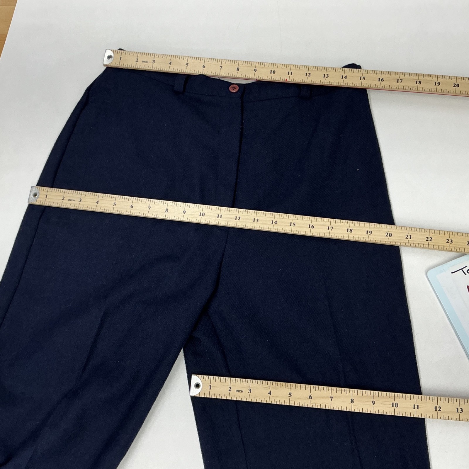 CLOTHE HER RUSS TOGS 2Pc Suit Pants Slacks 30×32 Blazer Womens Navy Sz M