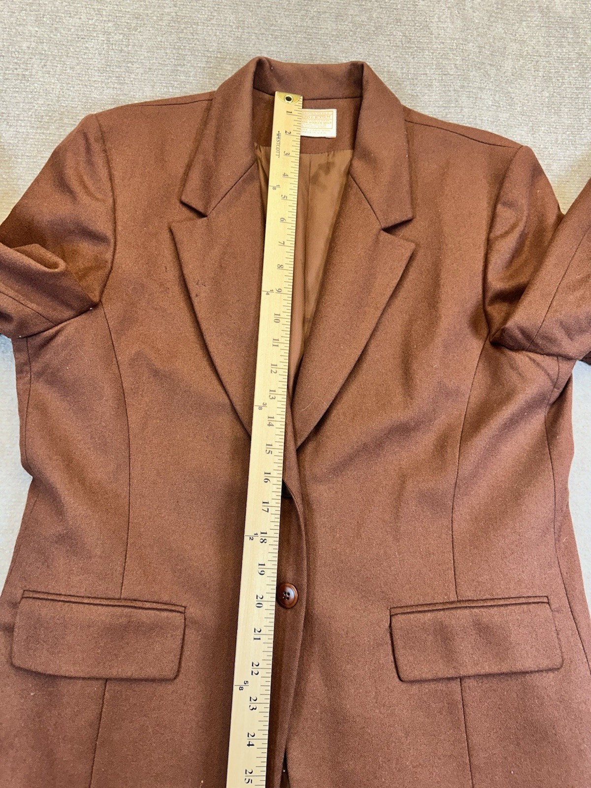 VTG 70s Pendleton 100% Wool Suit Brown (copper) Sz 14