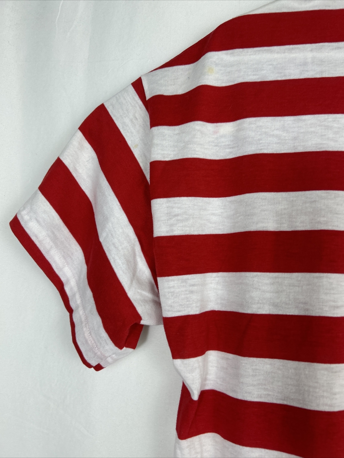 Vtg Gee Gee&rsquo;s by Milaca Mills Red White Striped University Club Sleep Shirt OS
