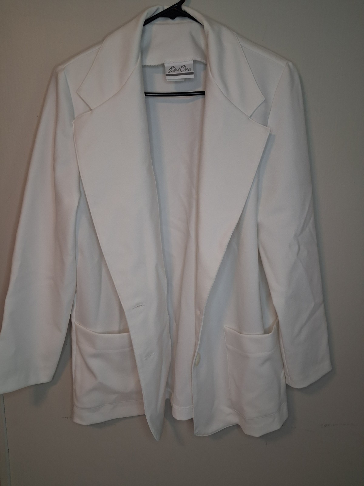Bend Over Vintage Women&rsquo;s Blazer Pant Suit M Solid White 2-piece