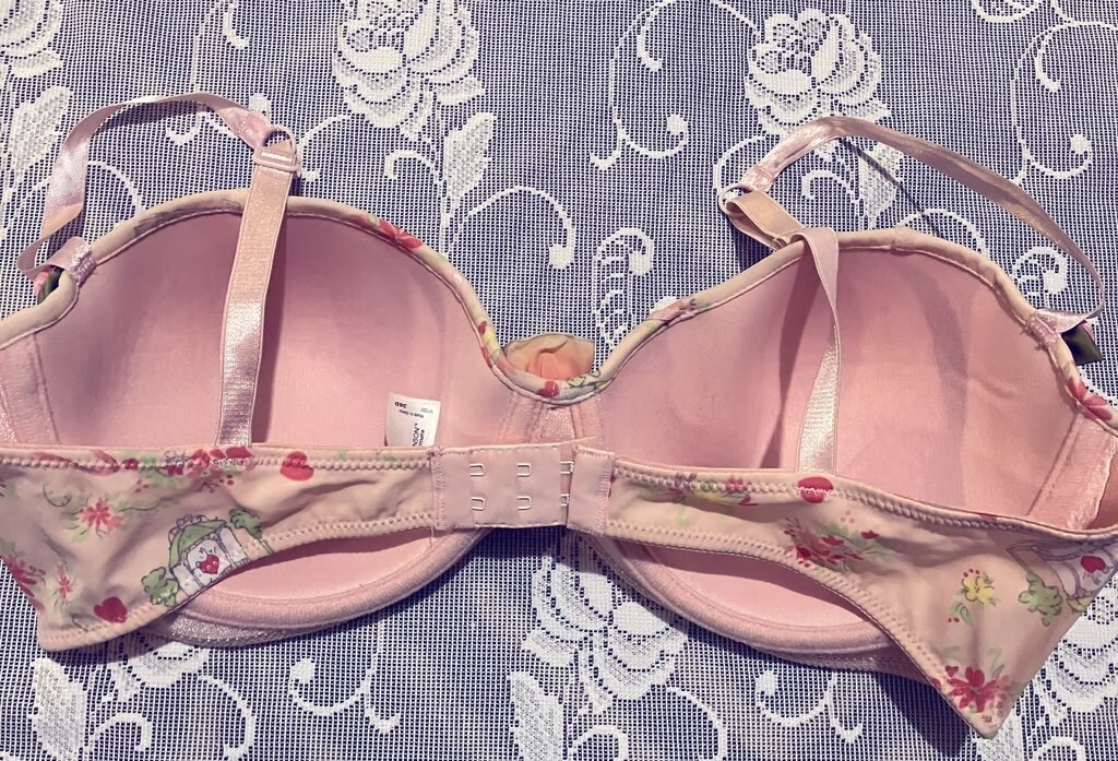 Hillard & Hanson 38D Intimates Coquette Romantic Feminine Rosette Balconette Bra
