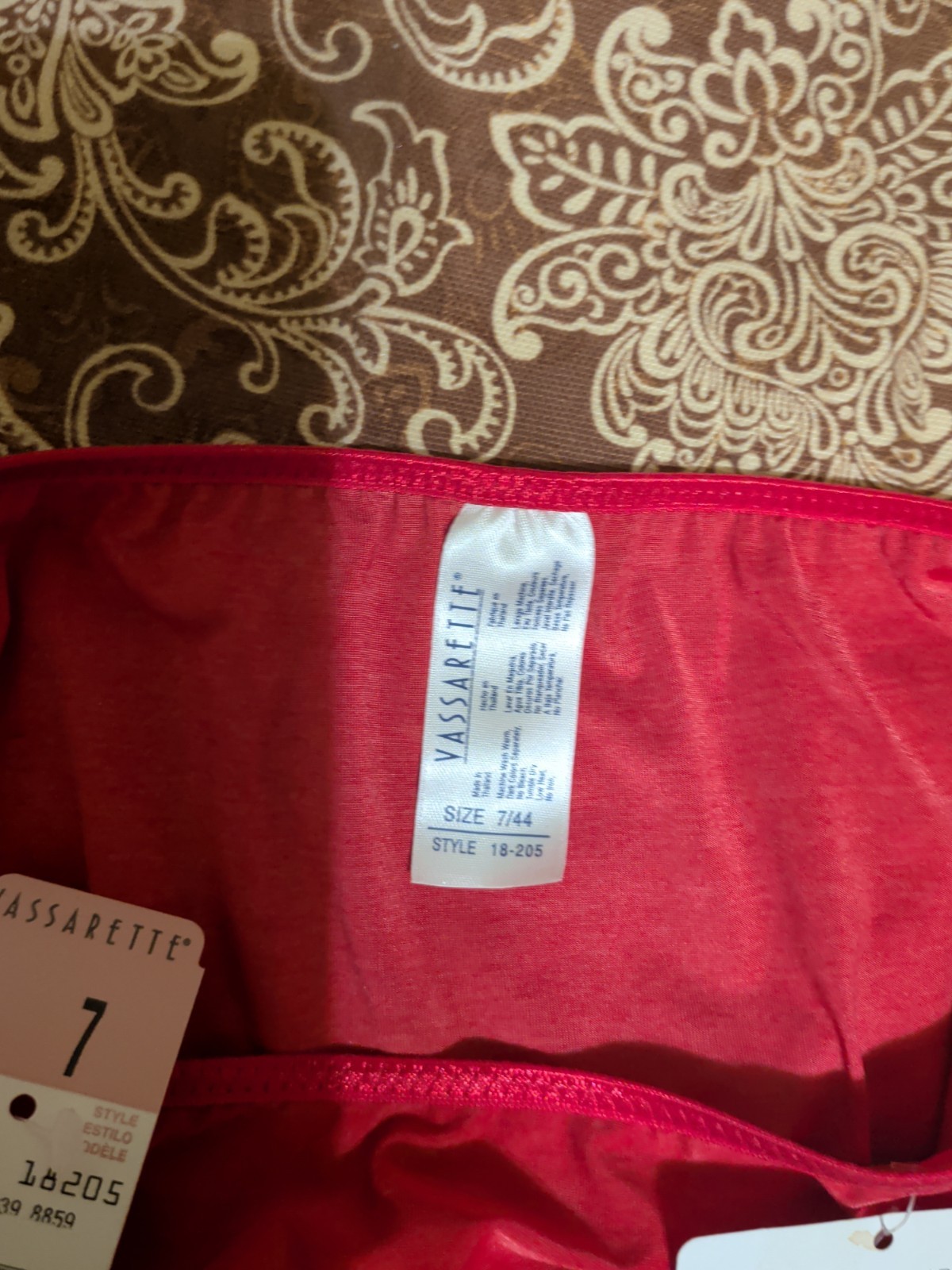Vintage Vassarette Satin Double String Bikini Panties Size 7