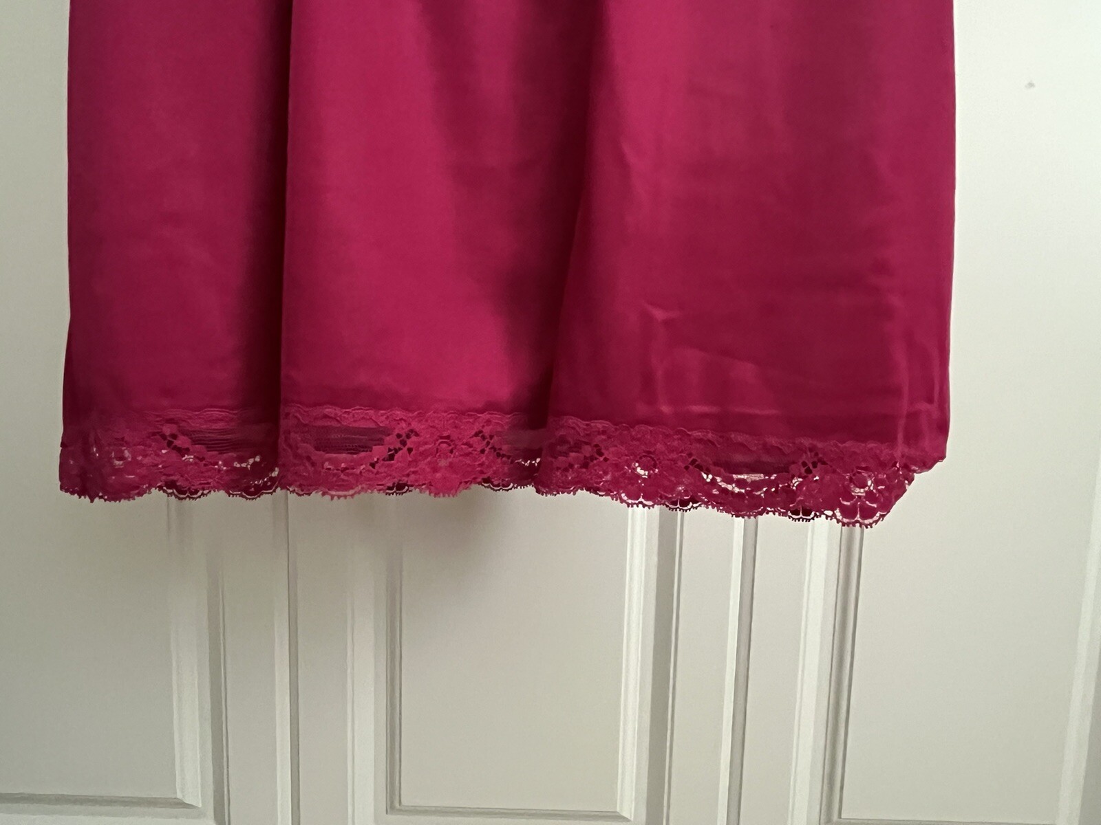 Vintage Full Slip Vassarette S Underneath It All Maroon Satin Lingerie Intimates