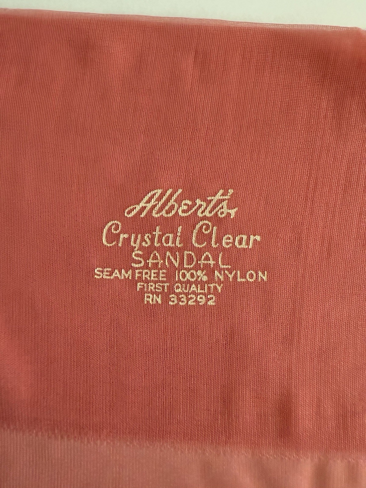 Vintage Albert’s Seamless Flat Knit Stockings Bare Heel 2 Pairs In Tissue Paper
