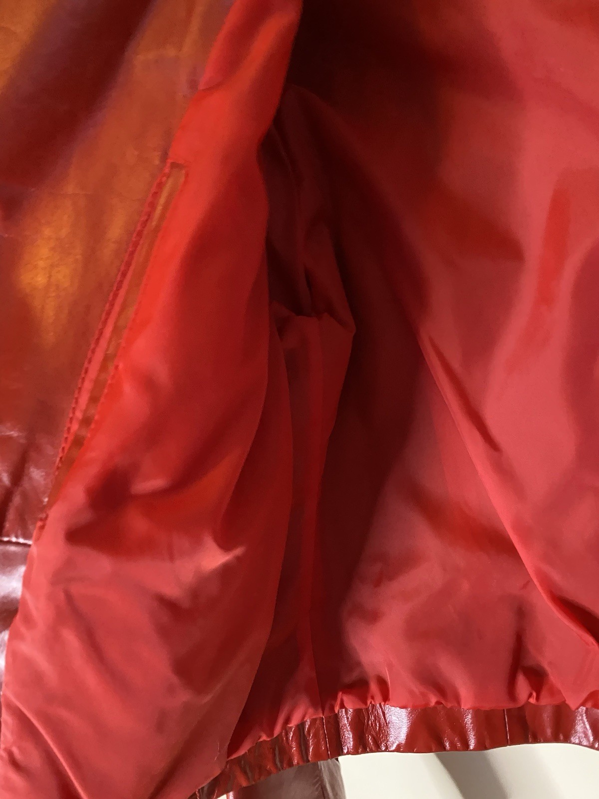 Vintage Wilson’s Bold Red Leather Cropped Biker Moto 80s Jacket Asymmetrical