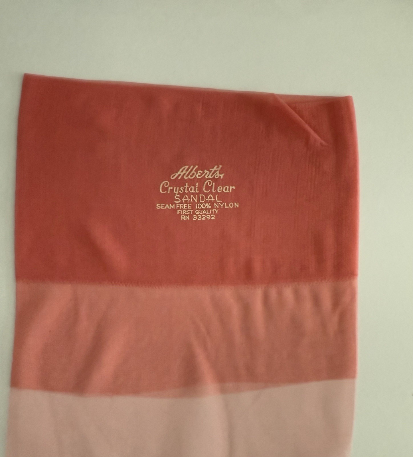 Vintage Albert’s Seamless Flat Knit Stockings Bare Heel 2 Pairs In Tissue Paper
