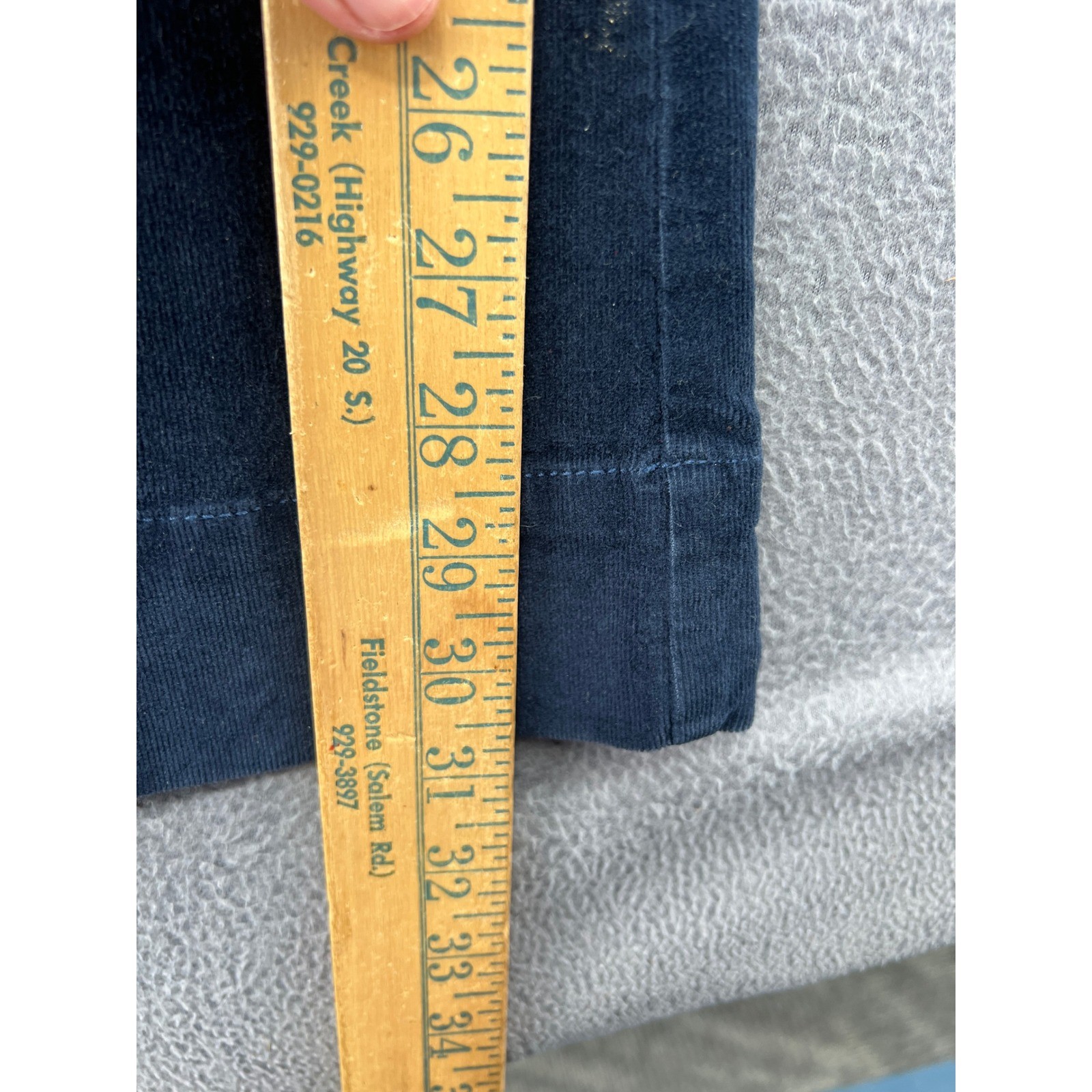 VTG American Eagle Pants Navy Blue Corduroy Wide Leg Button Fly Low Rise