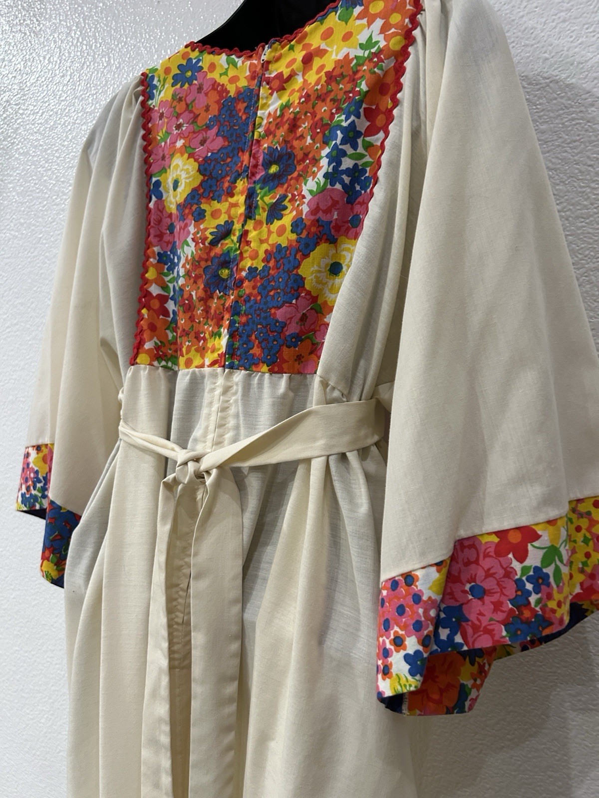 Deadstock Vintage 60s Great Entertainers Sears Floral Boho Hippie Tunic Dress S