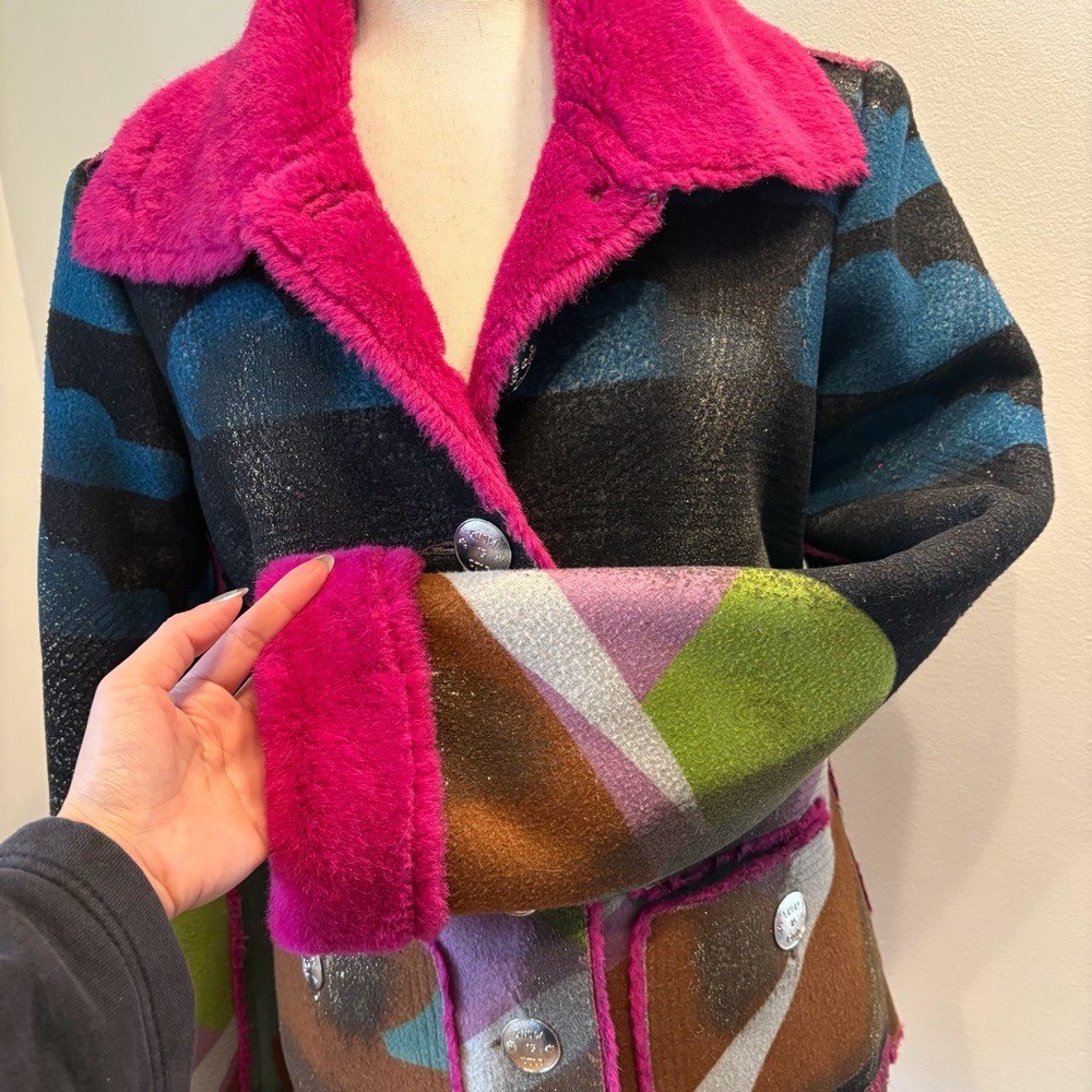 Custo Barcelona Multi-Coloured Wool Jacket