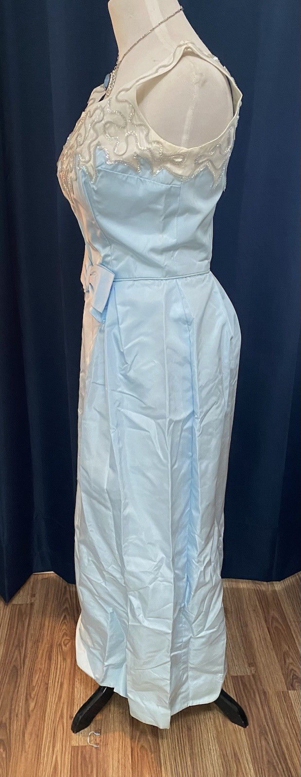 Classic 50s Powder Blue Jr Theme Sleeveless Prom Party Dress NEW YORK Original
