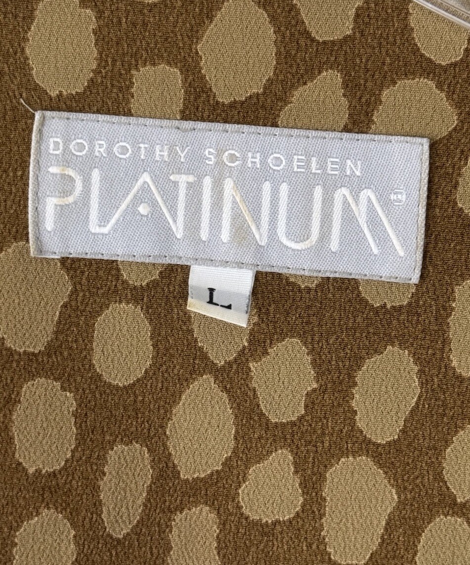 Vintage Dorothy Schoelen Platinum L Art To Wear Blouse Heart Buttons 90s Retro