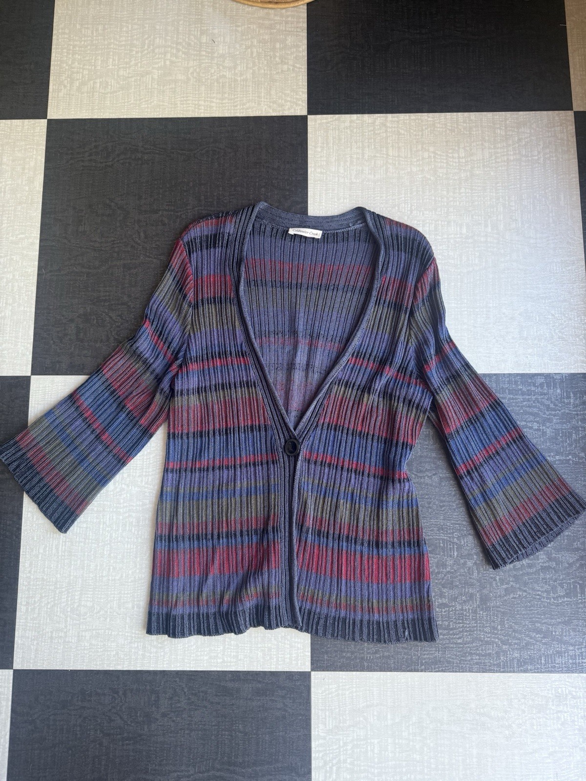 Vintage Coldwater Creek Sweater 1990s–2000s Bell Sleeve Multicolor Size M/L