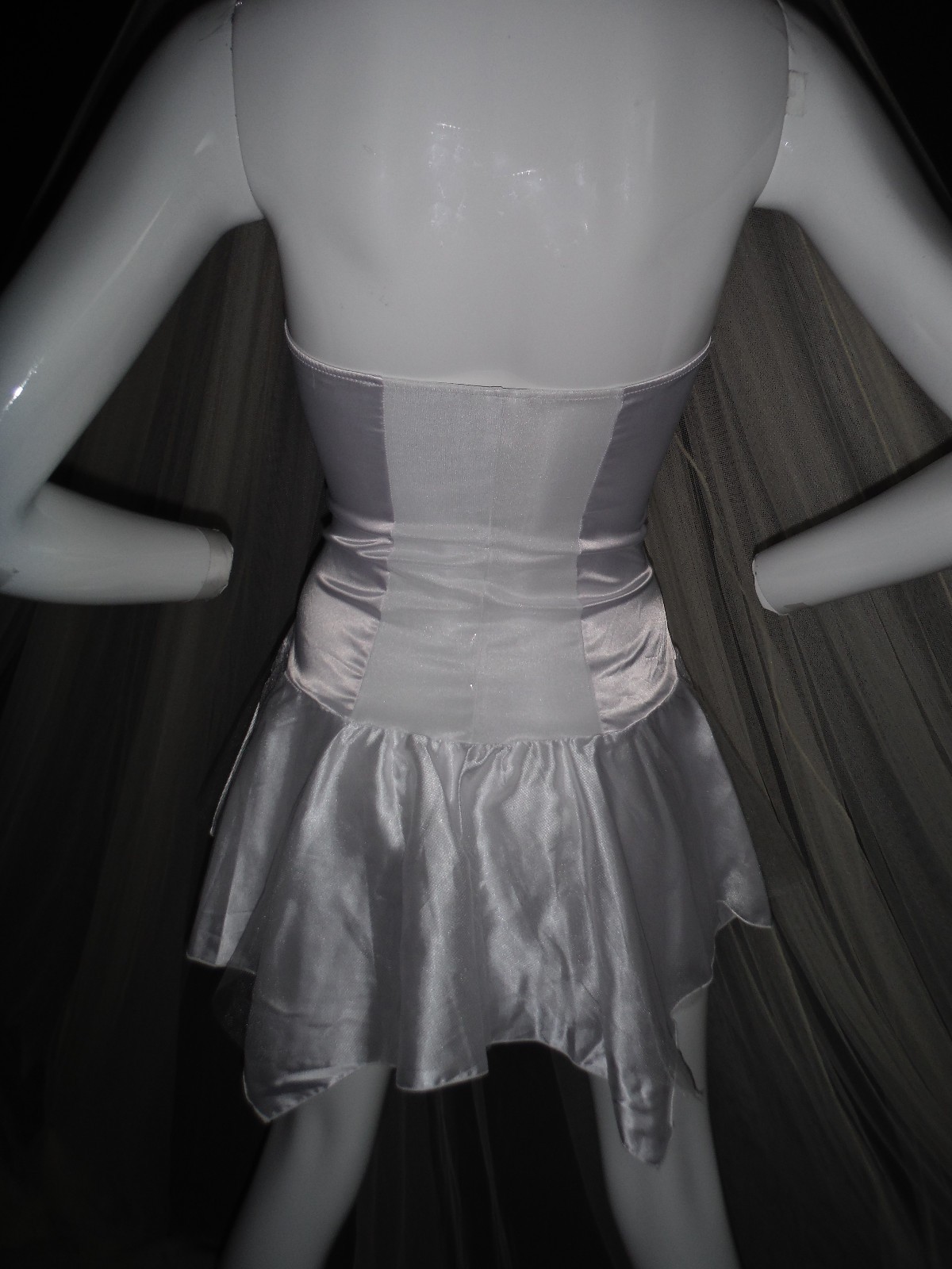 VTG Fredericks of Hollywood 90&rsquo;s New Sexy!! White Lingerie Dress Tie Up Bodice S