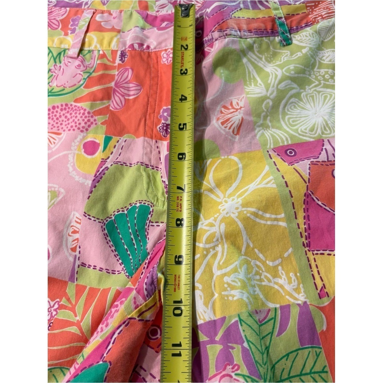 Vintage Lilly Pulitzer White Tag Patchwork Capri 10 Tropical Resort Preppy SEC
