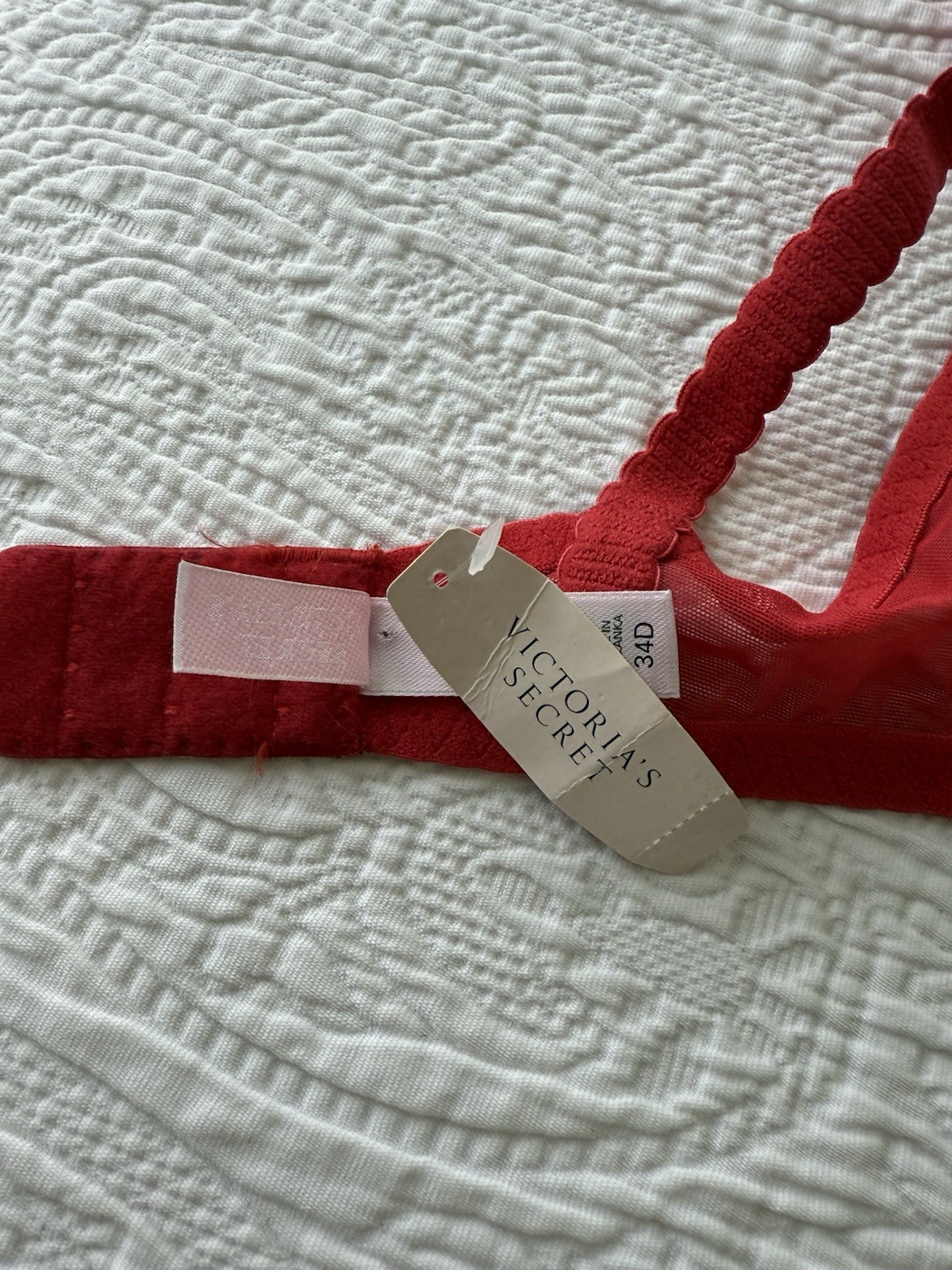 NWT NOS Vtg 2001 Victorias Secret 34D Angels Embroidered Balconet Bra CHRISTMAS