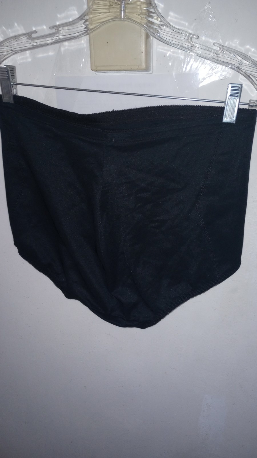 Vintage Cupid Satin Second Skin Shaper Brief Panties Black Size 4x