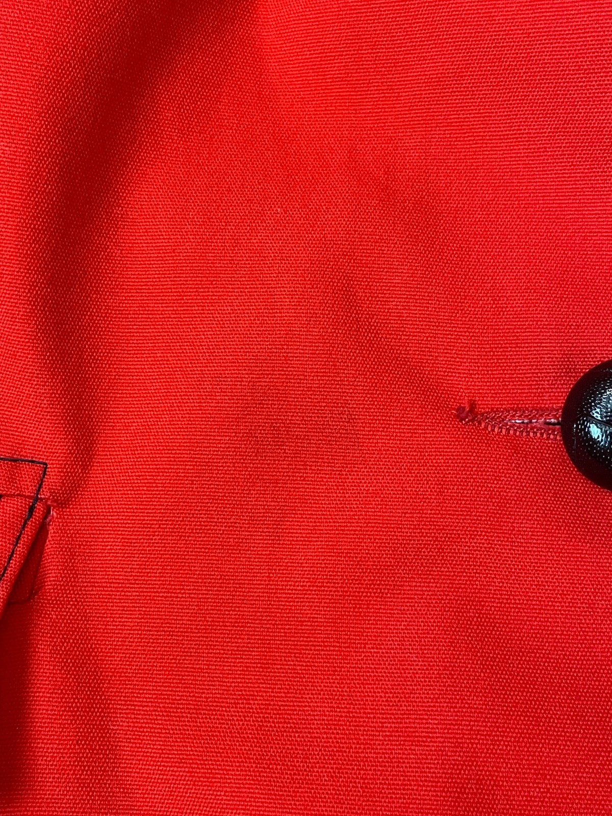 Vintage Junior Accent Red S/M Belted Trench Coat Cape Overlay 60s Retro Mod VTG