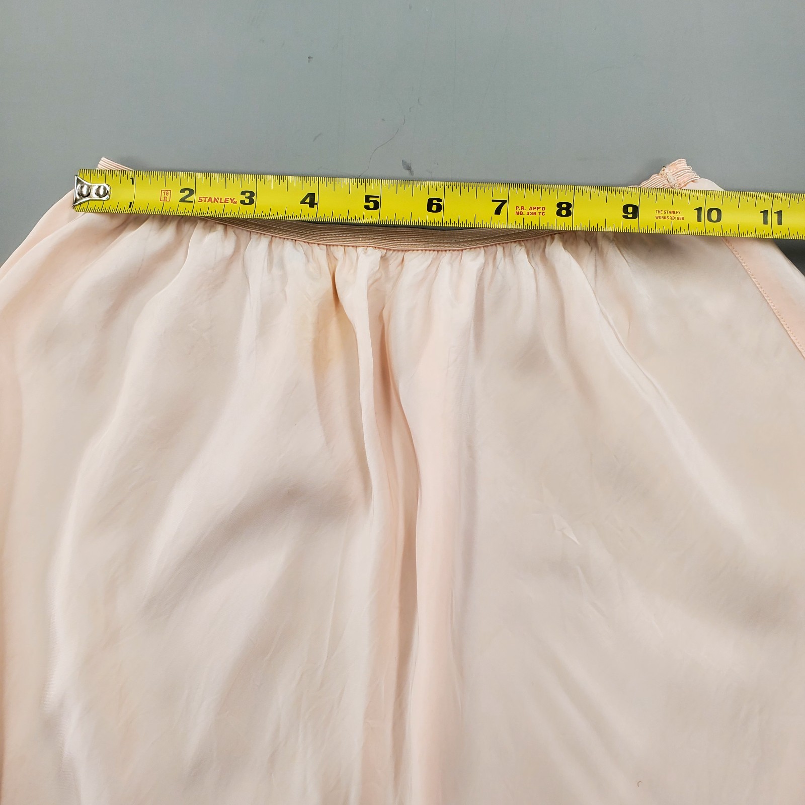Vintage 1940s Du Barry Pastel Pink Ruffled Slip Skirt Size XS