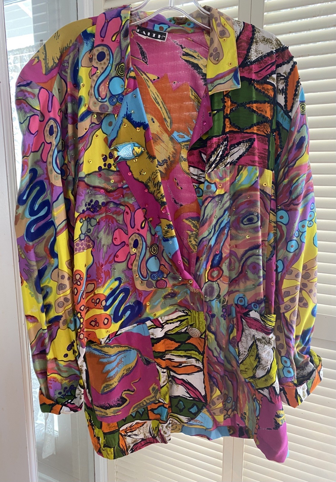 Faith mini dress with matching jacket – sequins – Vintage 1980&rsquo;s