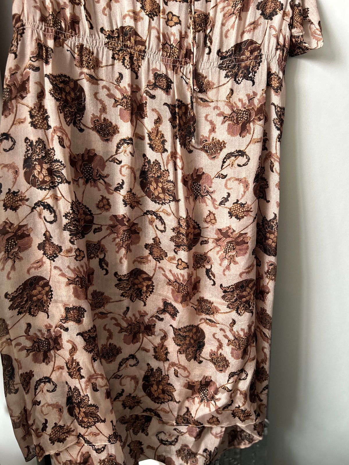 Vintage Judith Ann for Heiser-Egan Vintage Sheer India Silk Dress sz S M 1970s
